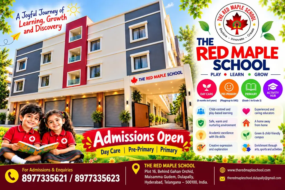 Admissions Open 2027–28 at The Red Maple School, Dulapally